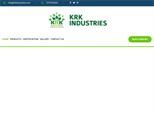 Tablet Screenshot of krkindustries.com